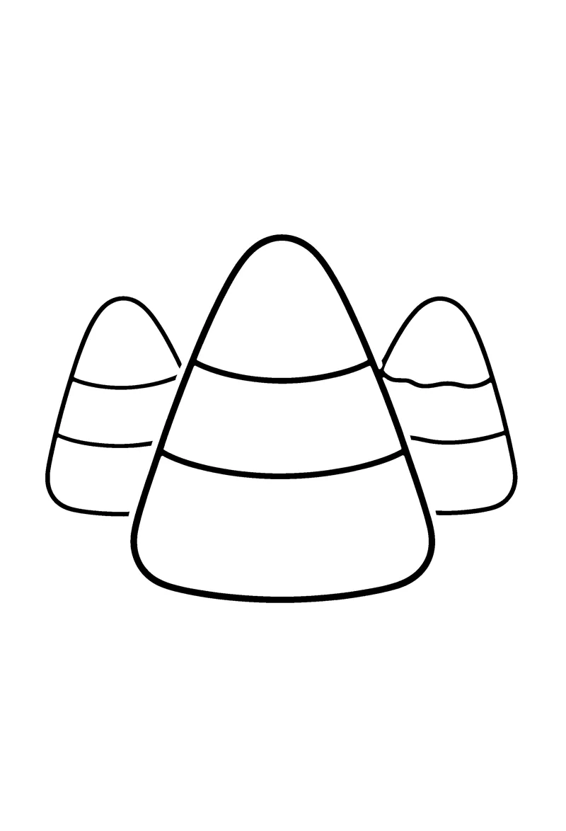 Candy Corn coloring page preview