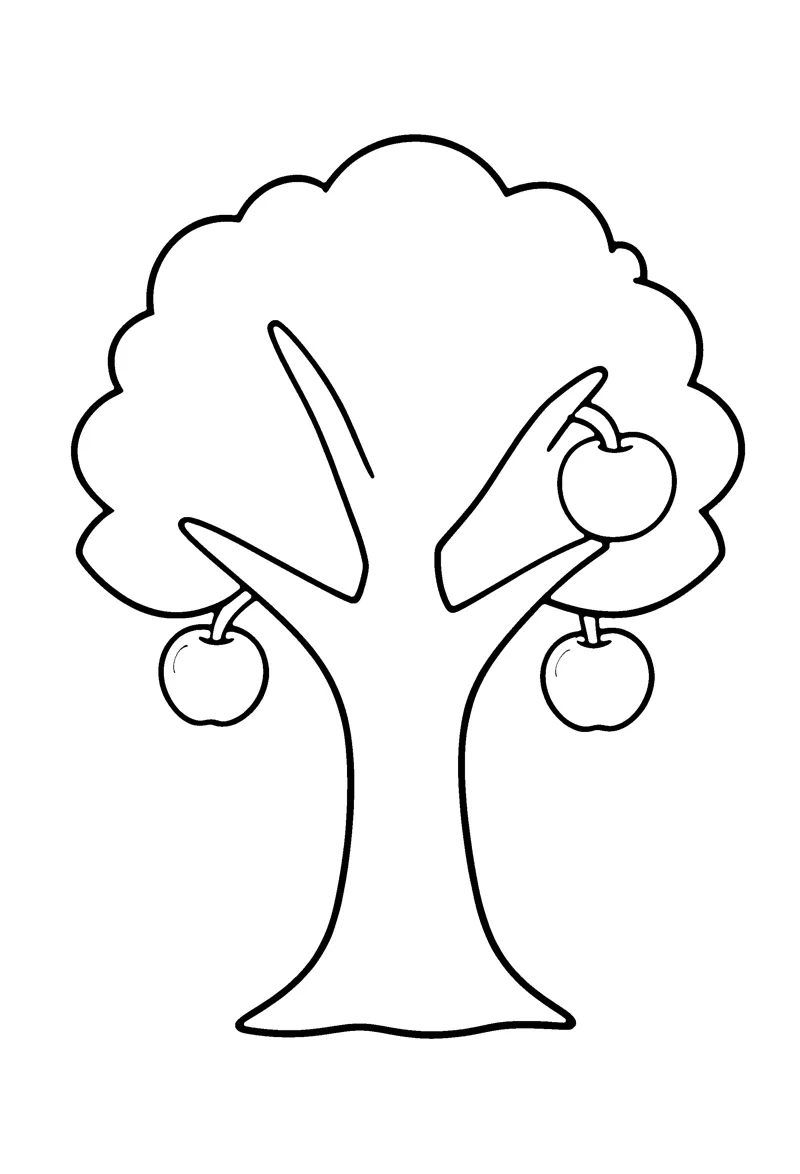 Apple Tree coloring page preview