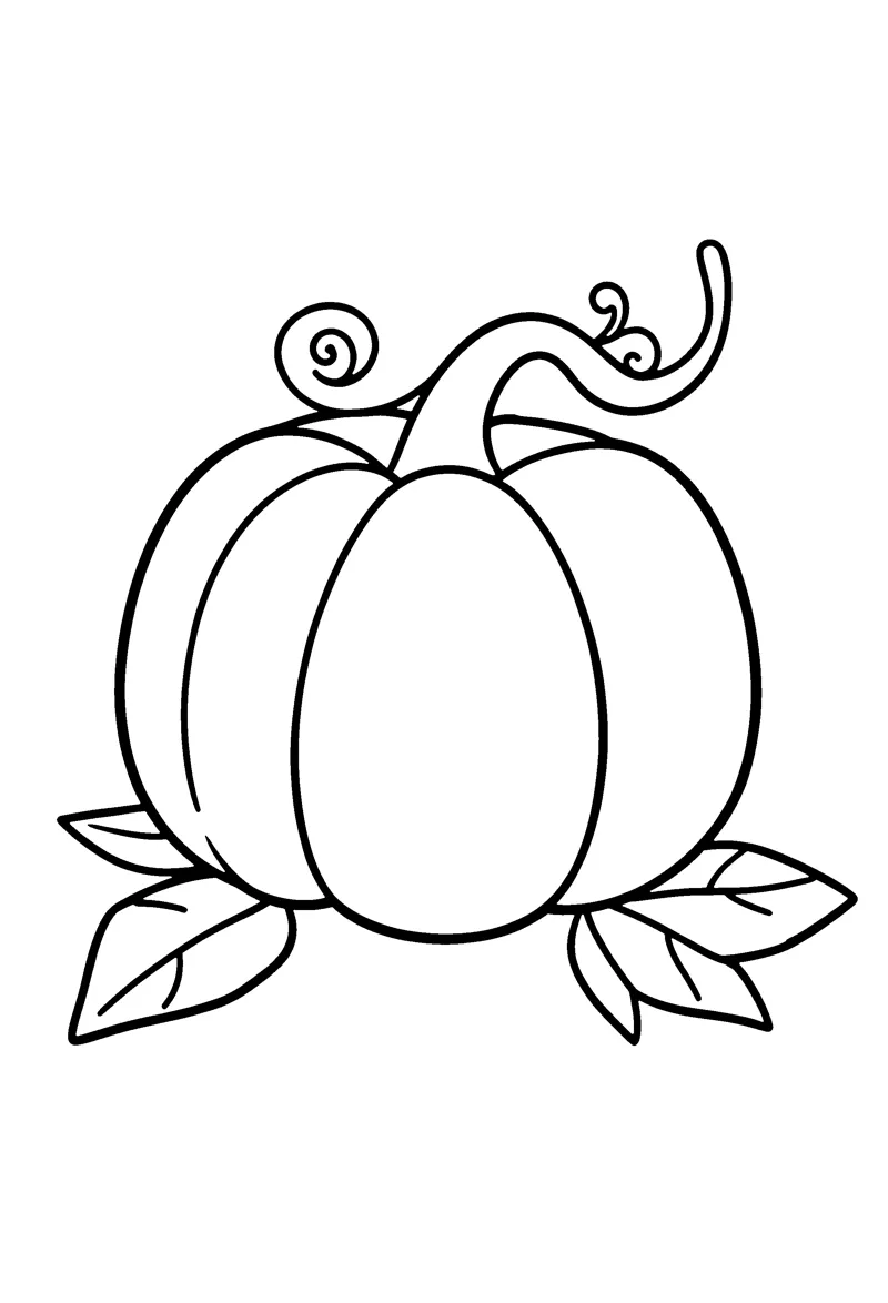 Pumpkin coloring page preview