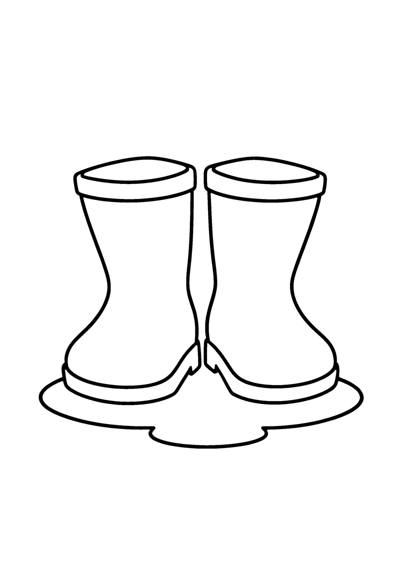 Rain Boots coloring page preview