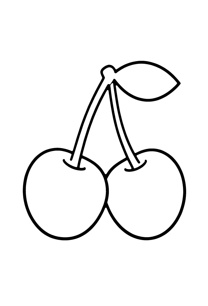 Cherries coloring page preview