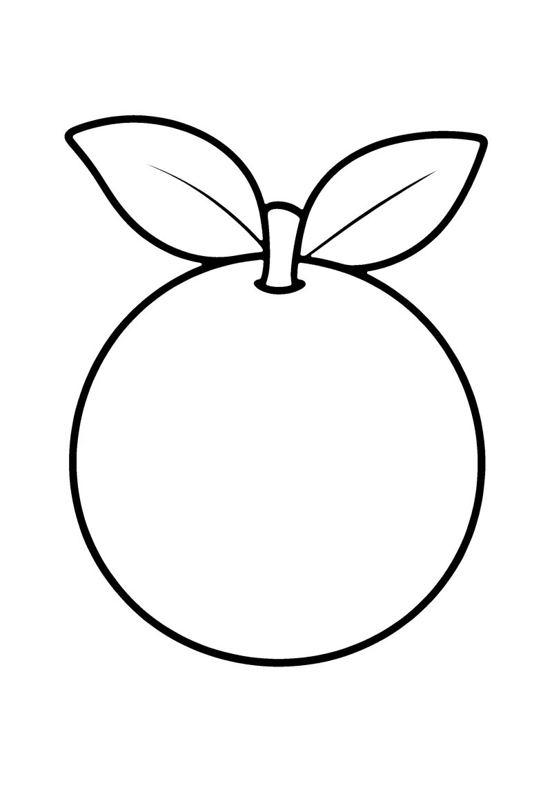 Orange coloring page preview