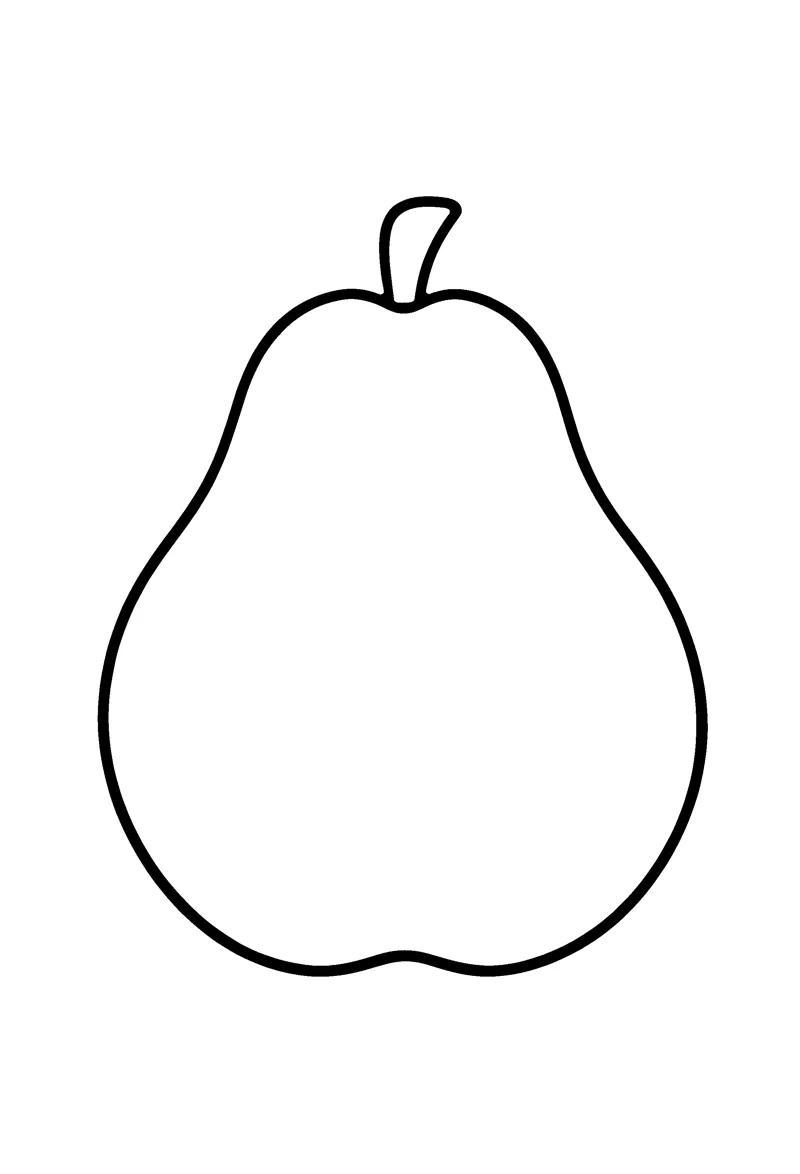 Pear coloring page preview
