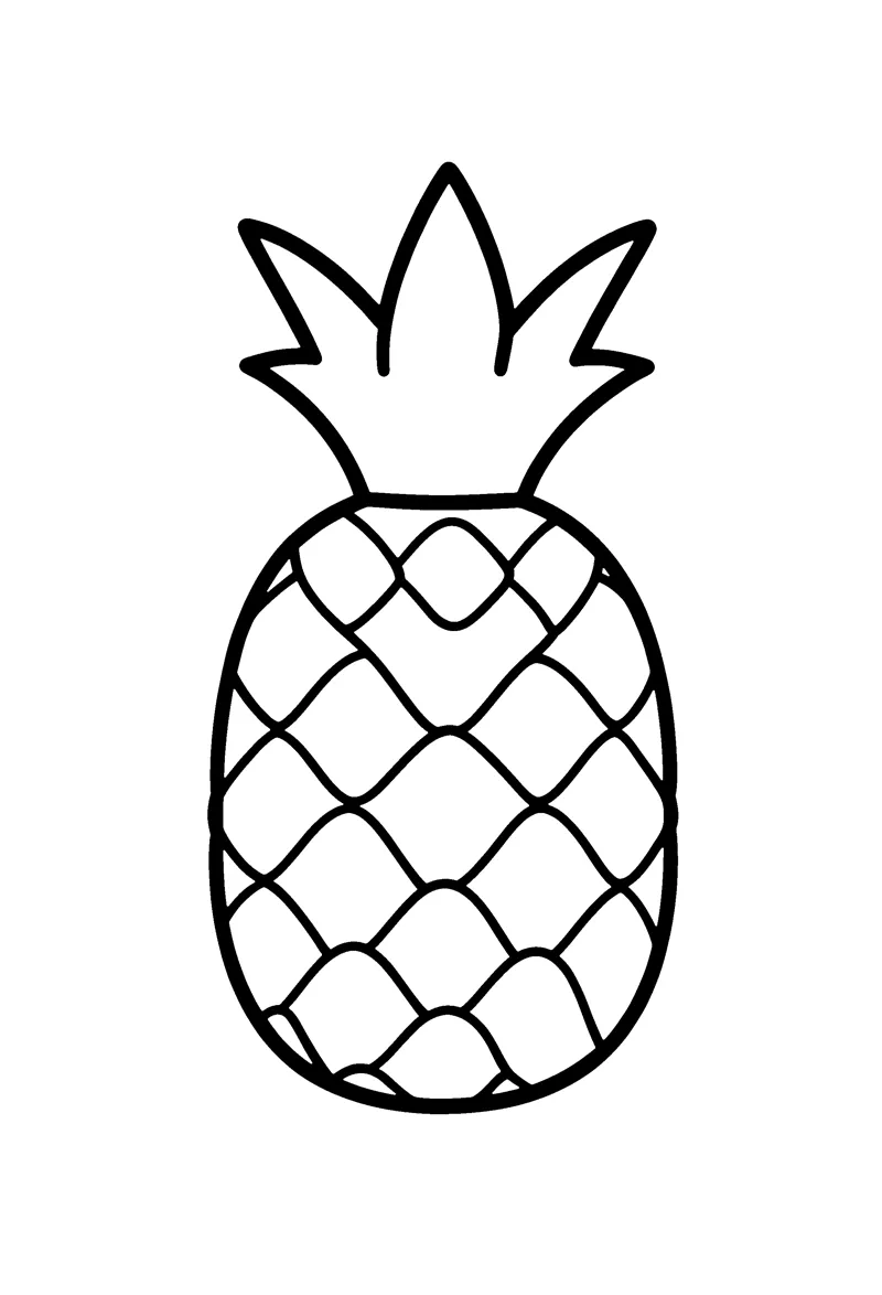 Pineapple coloring page preview