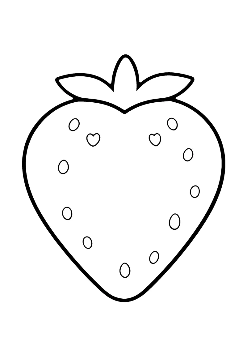 Strawberry coloring page preview