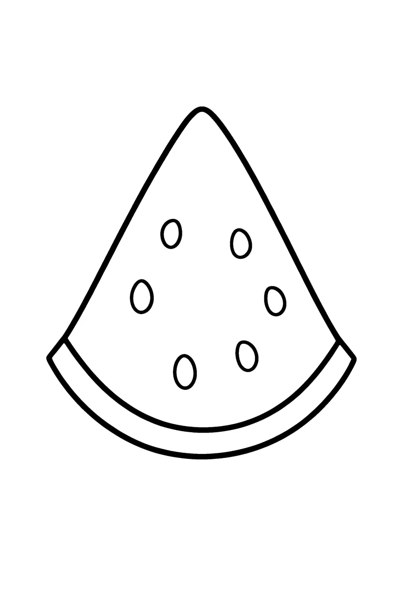 Watermelon coloring page preview
