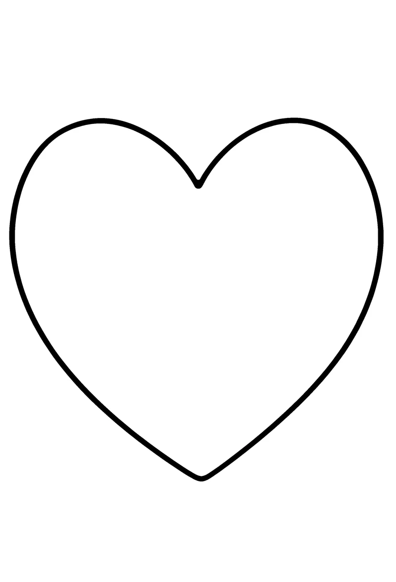 Heart coloring page preview