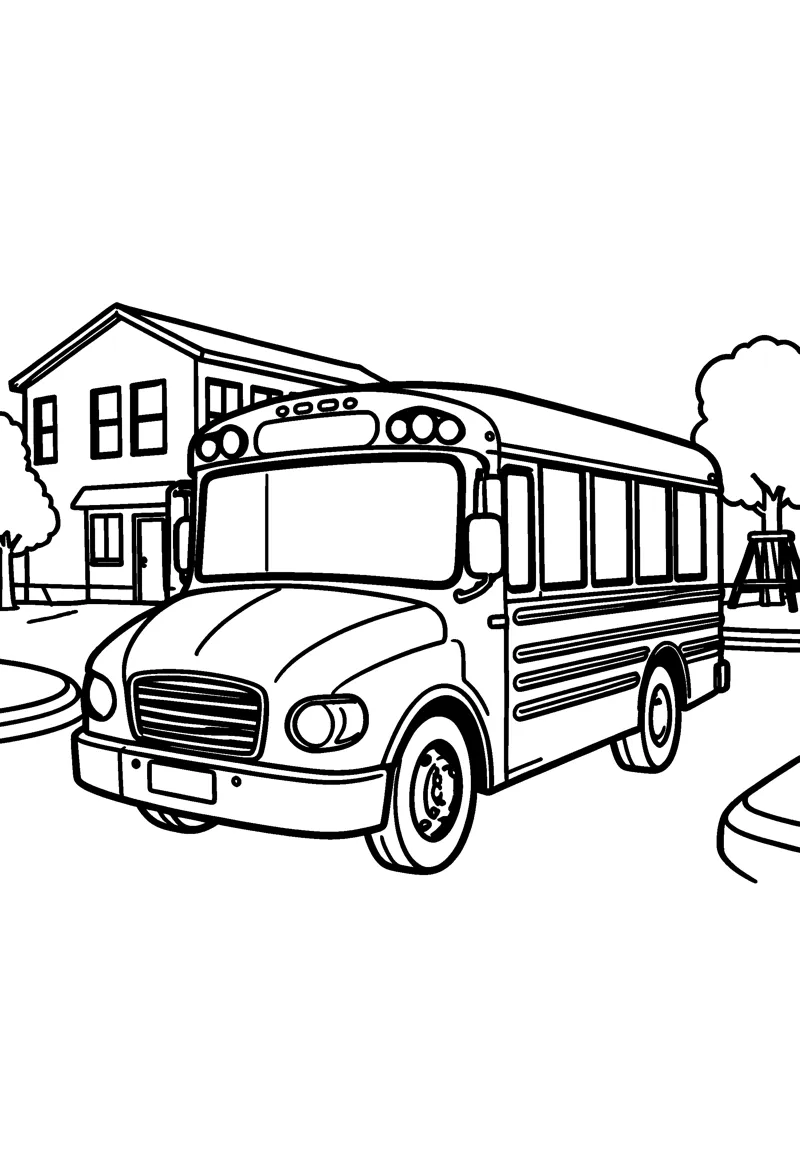 School Bus coloring page preview