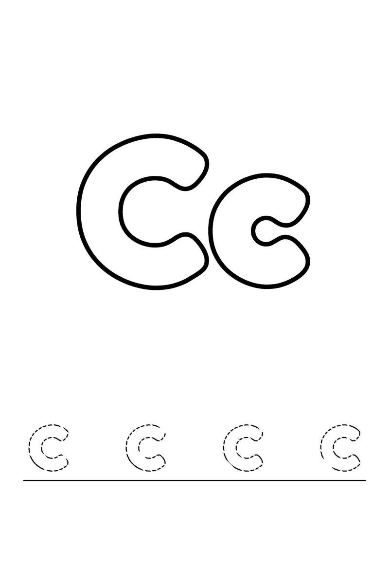 Letter C coloring page preview