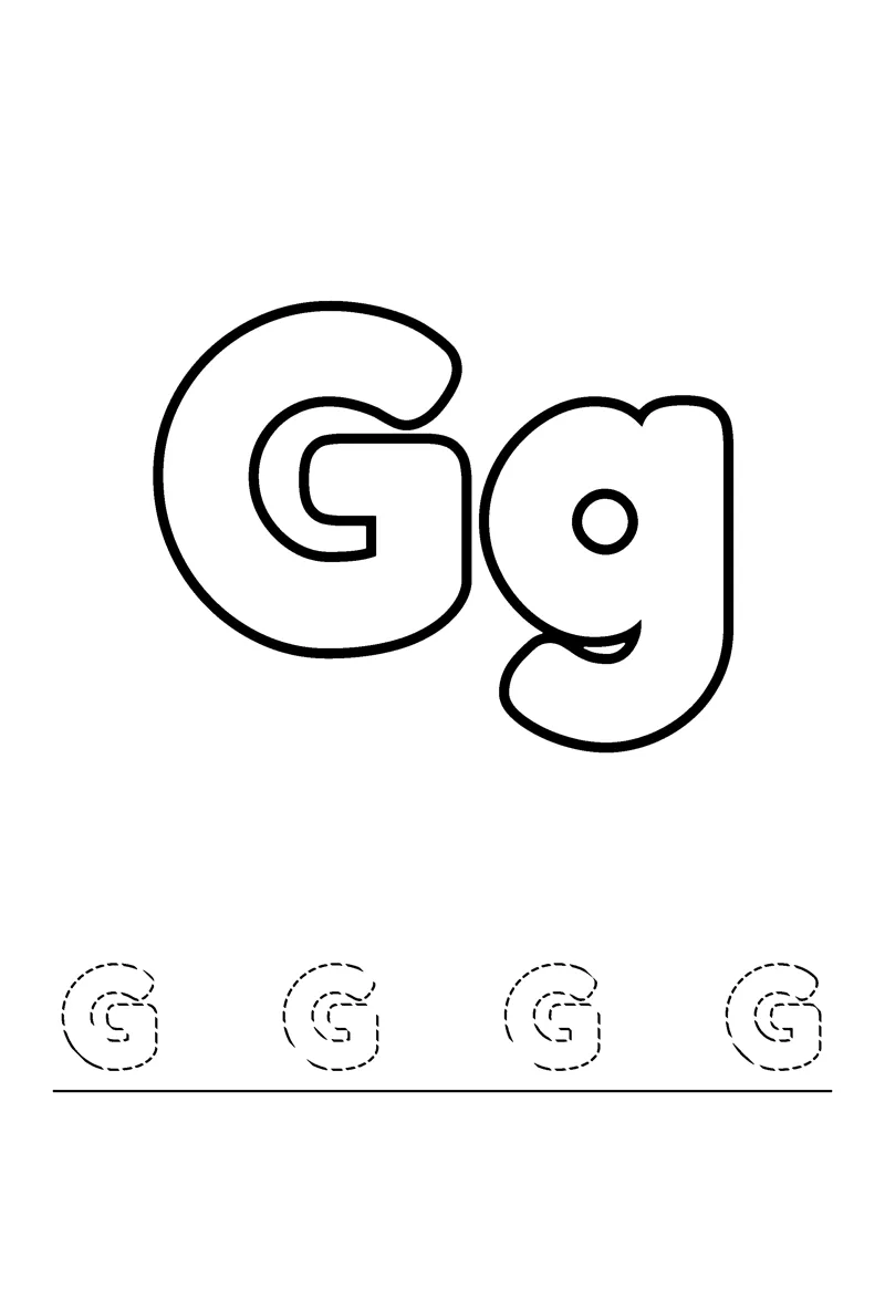 Letter G coloring page preview