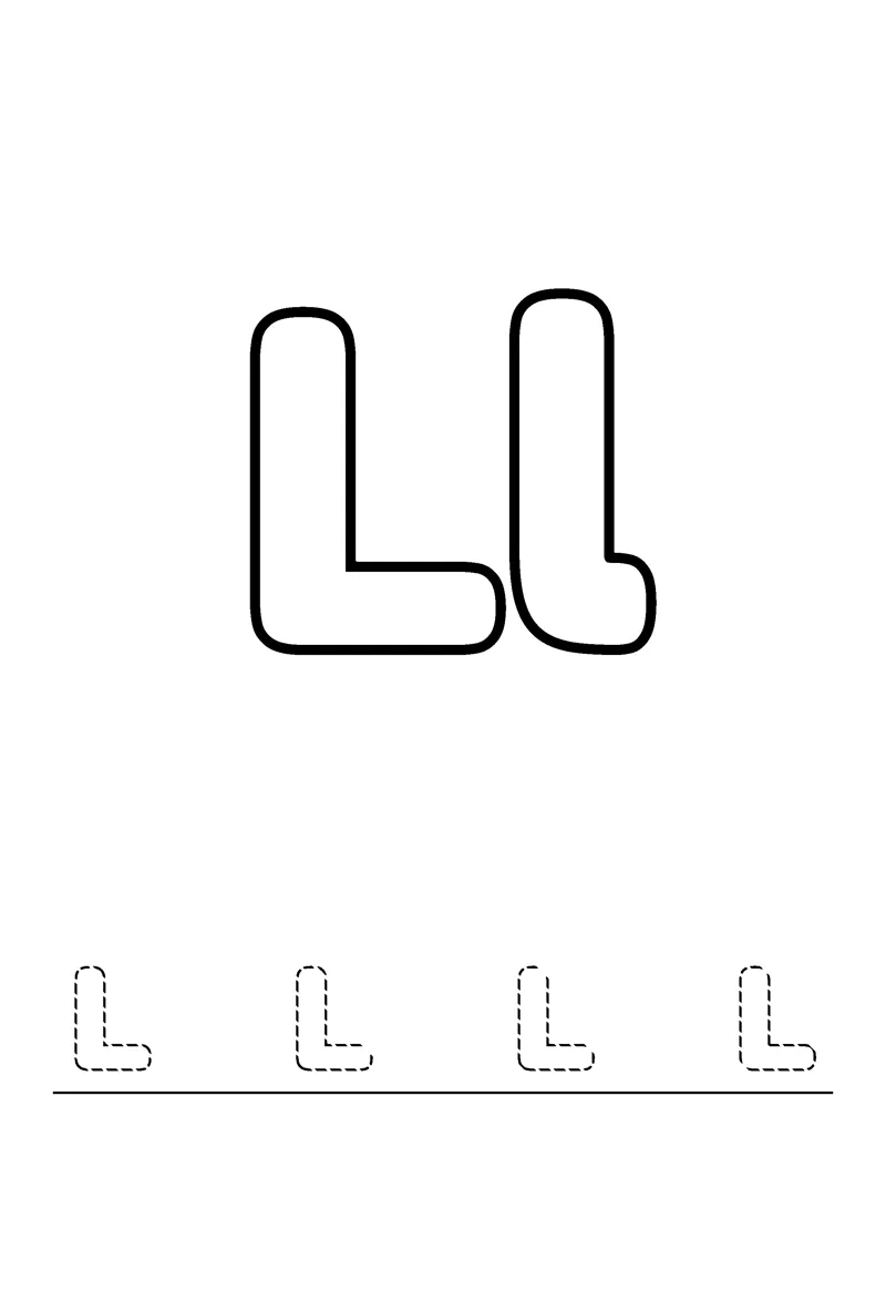 Letter L coloring page preview