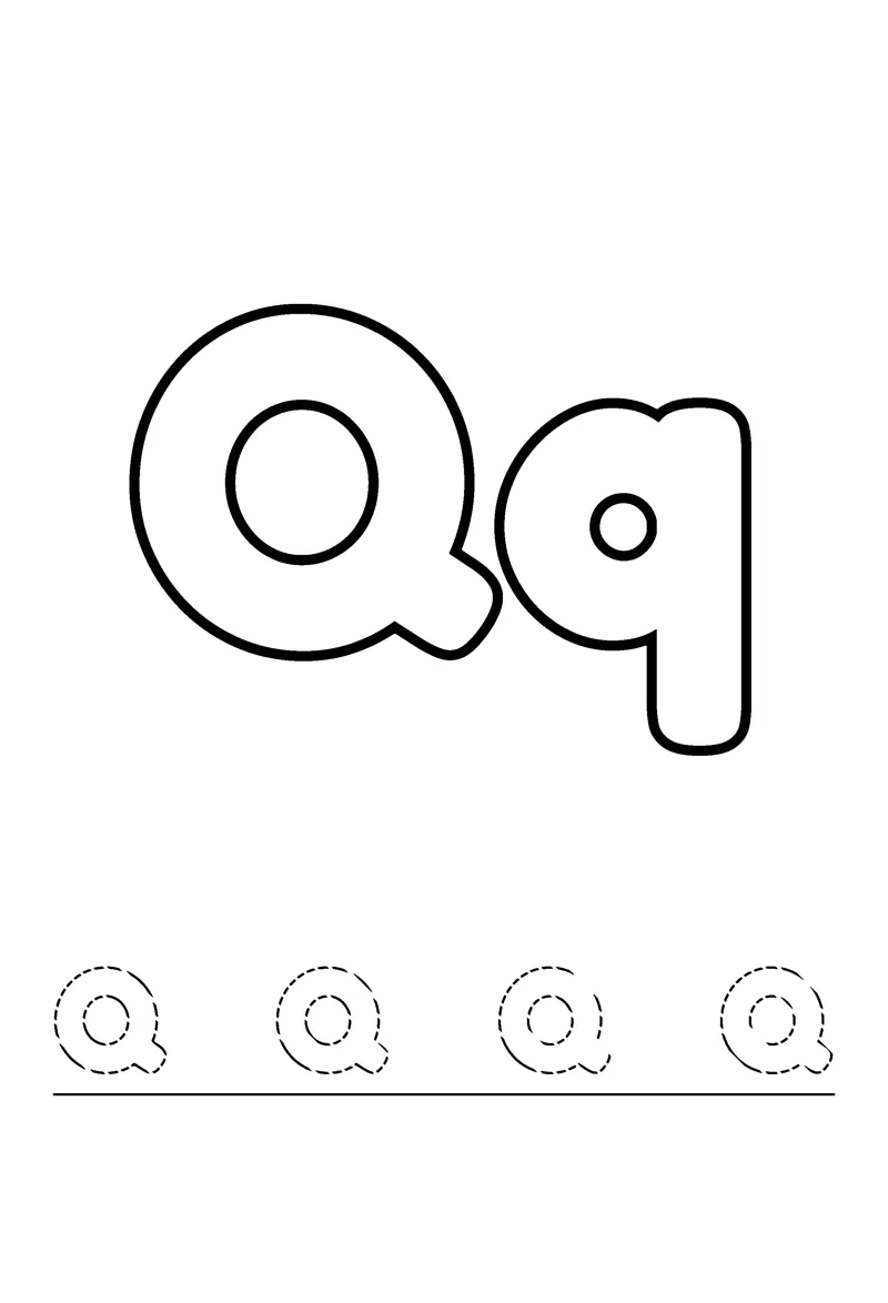 Letter Q coloring page preview