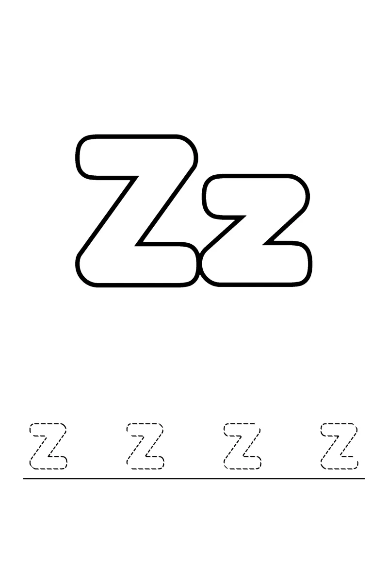 Letter Z coloring page preview