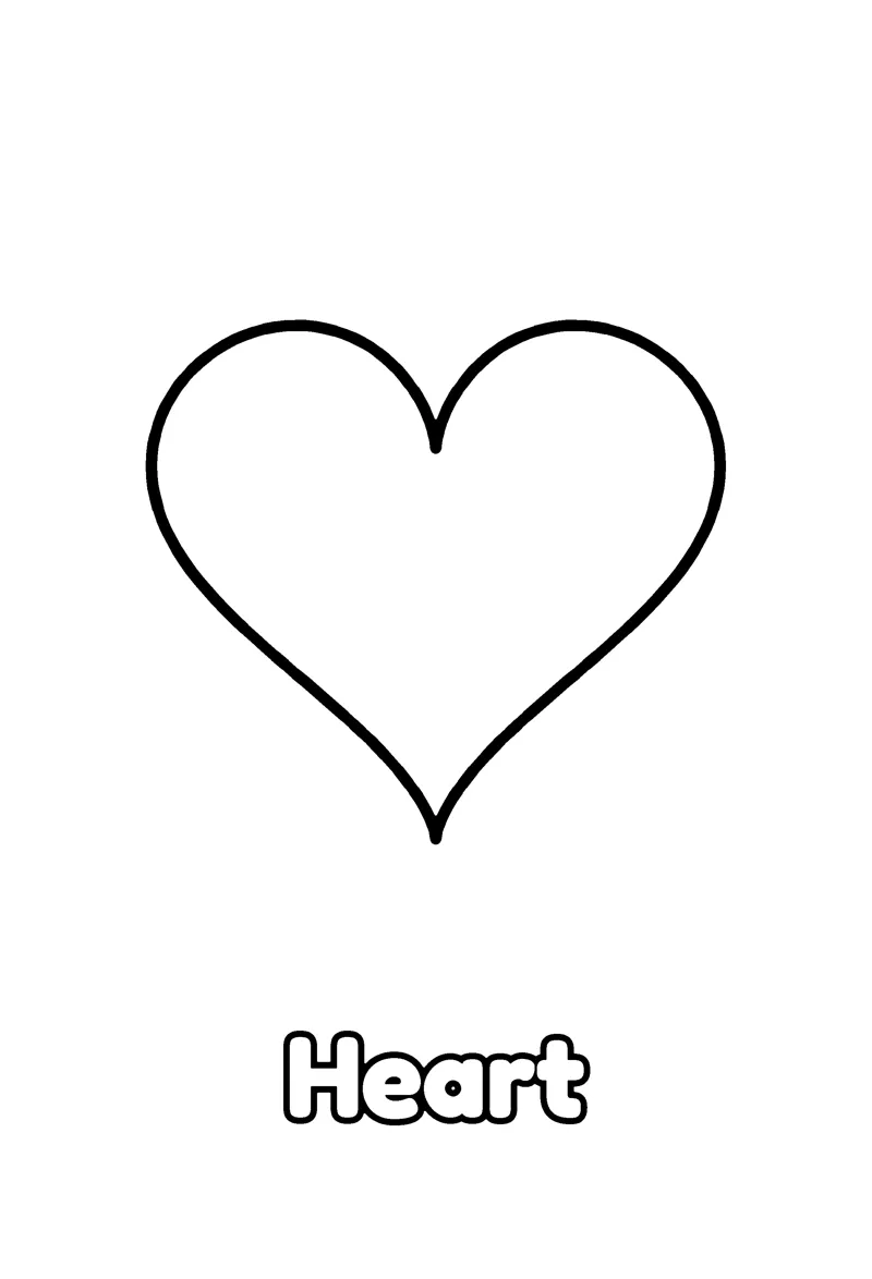 Heart coloring page preview