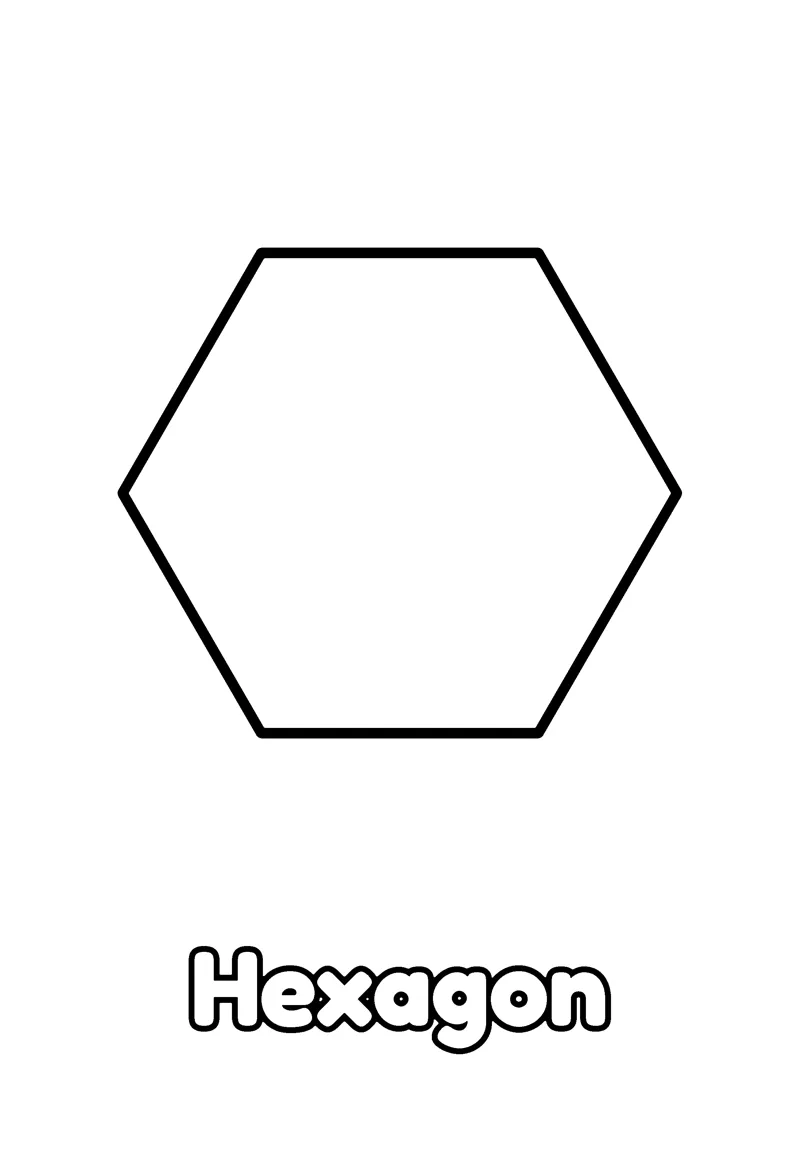 Hexagon coloring page preview