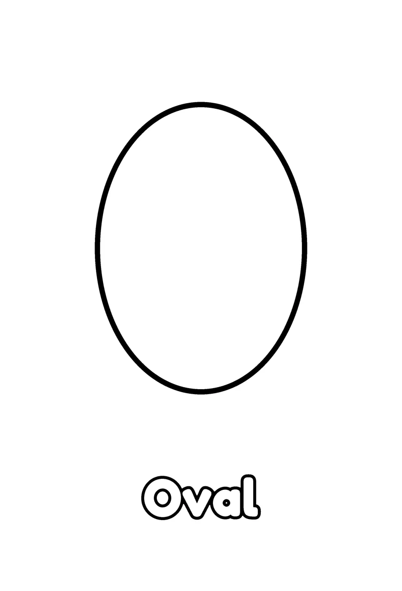 Oval coloring page preview