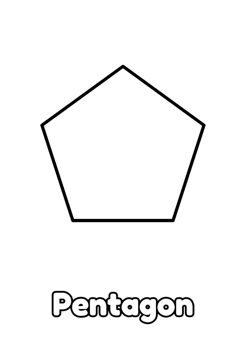 Pentagon coloring page preview