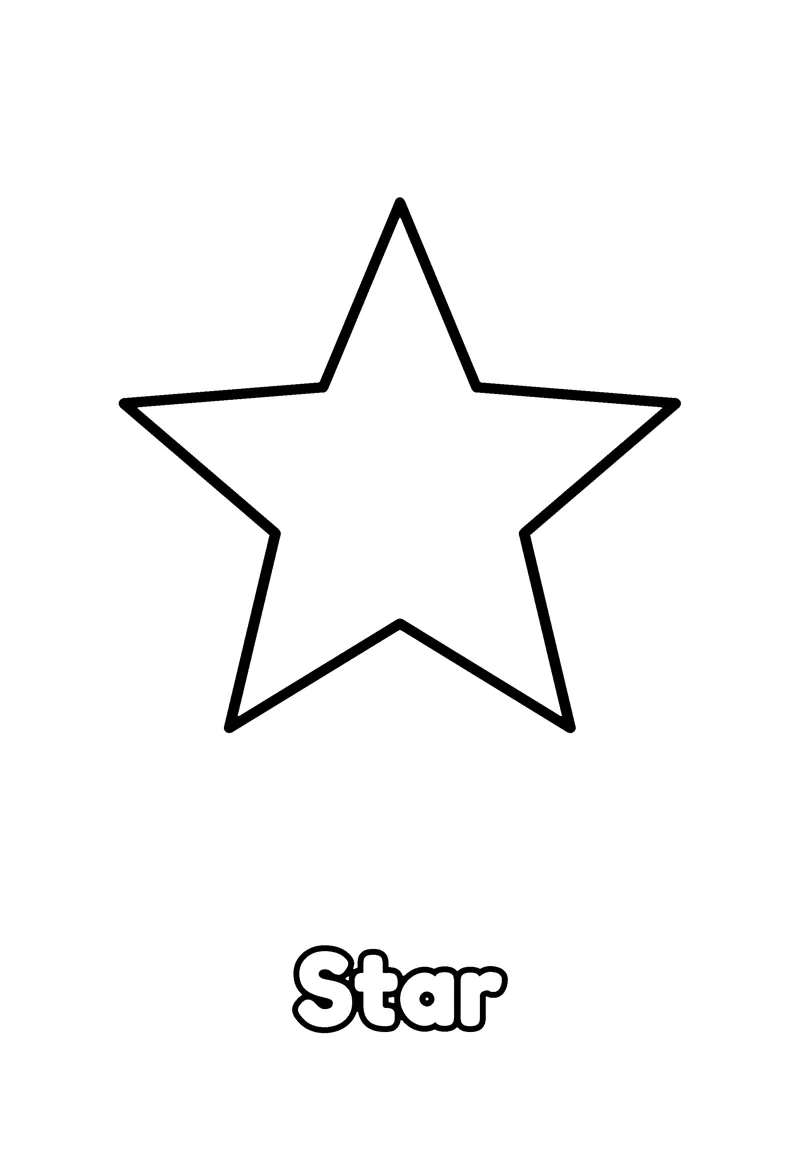 Star coloring page preview