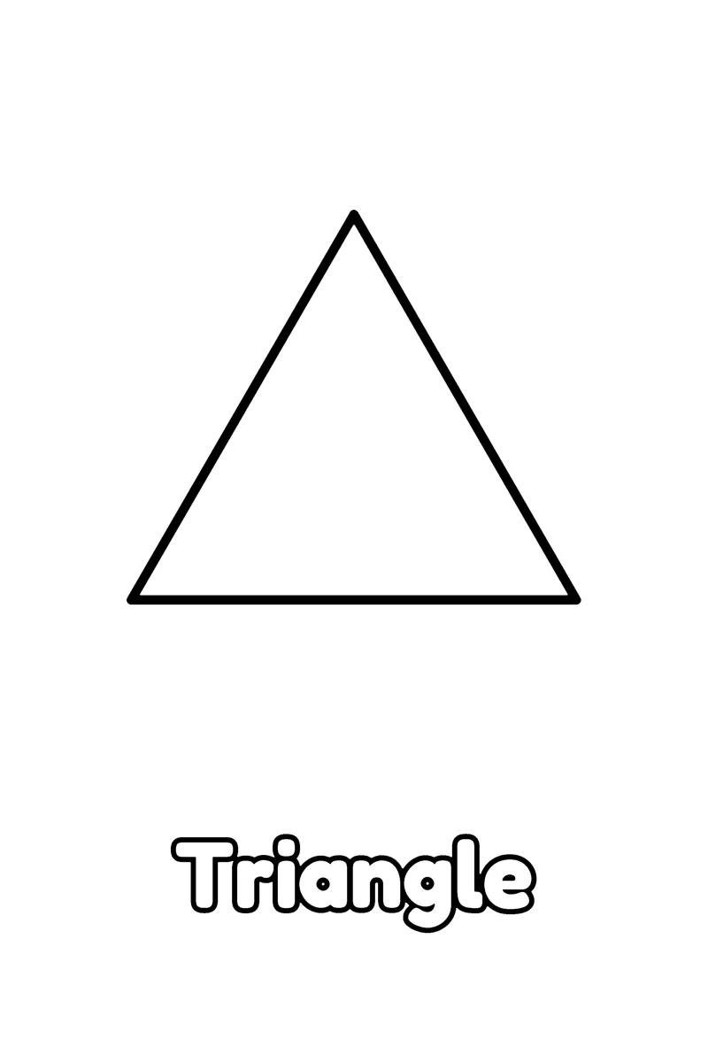 Triangle coloring page preview