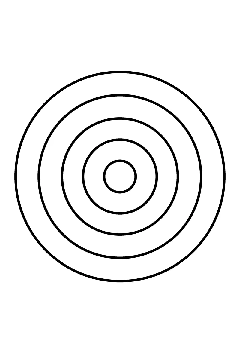 Circles coloring page preview
