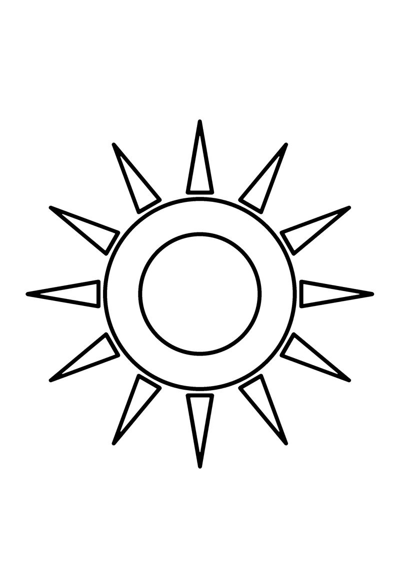 Sun Mandala coloring page preview