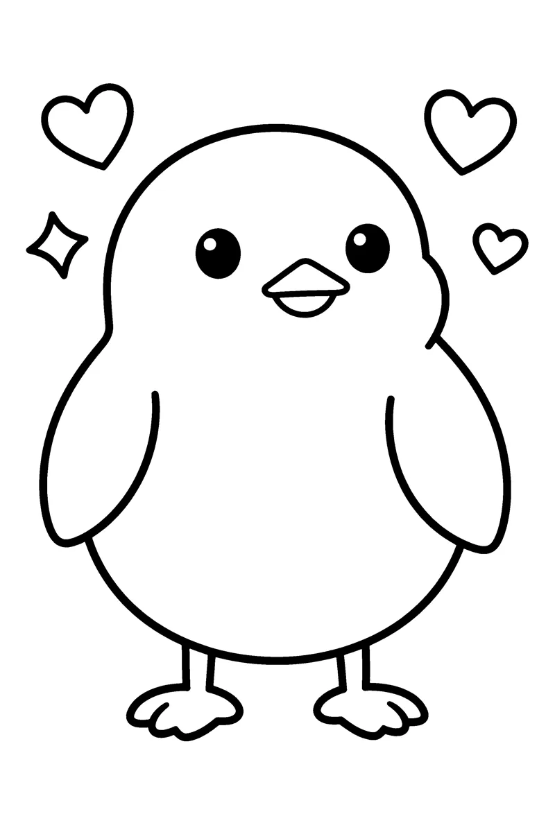 Robin coloring page preview