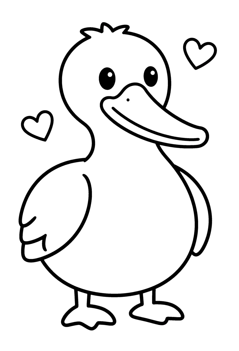 Pelican coloring page preview