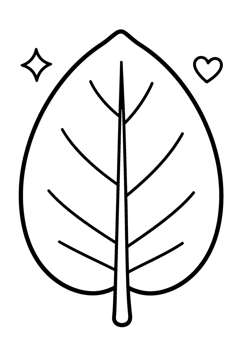 Big Leaf coloring page preview