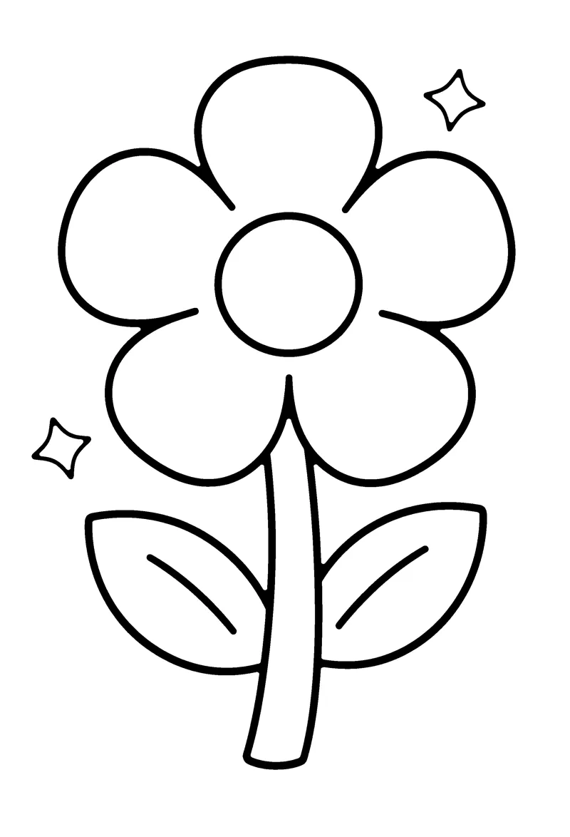 Big Flower coloring page preview