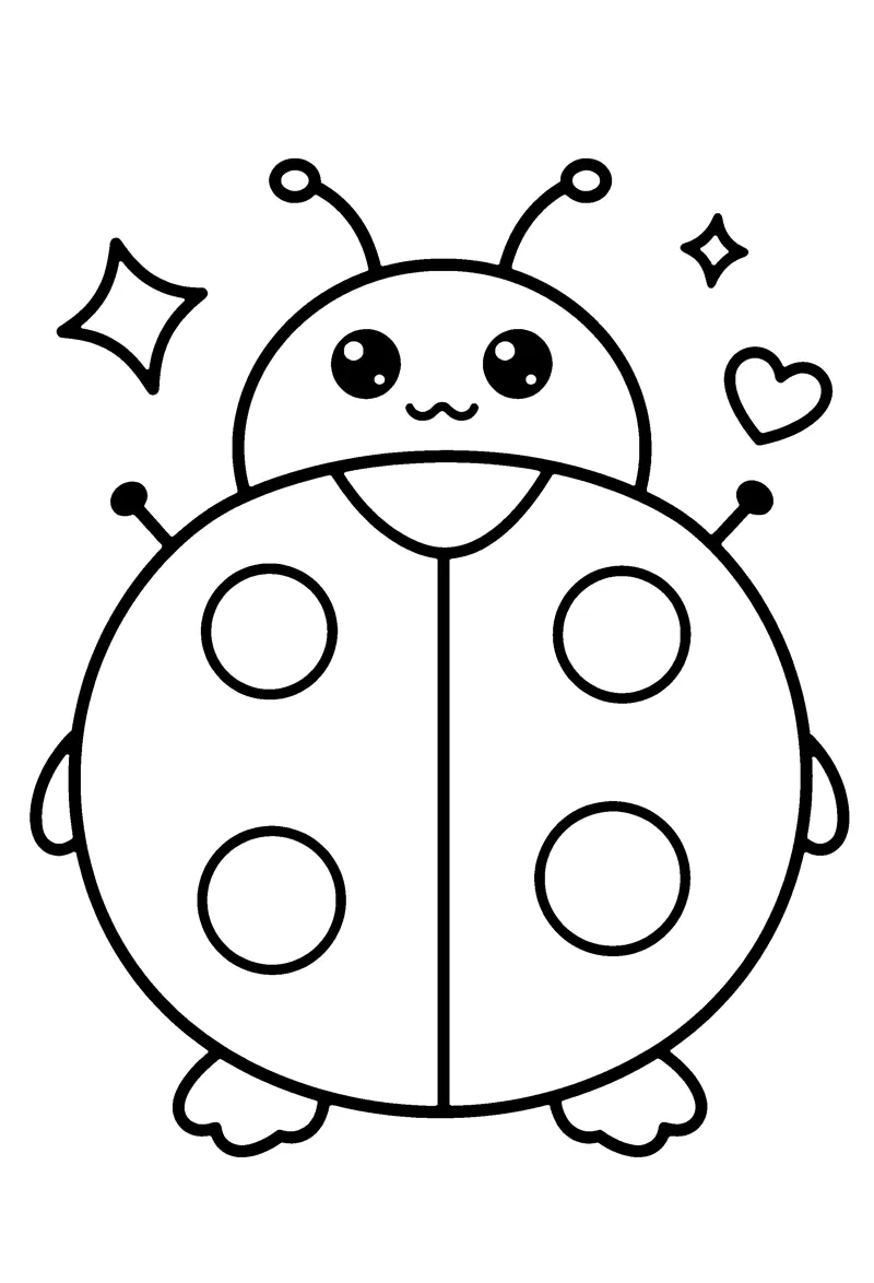 Ladybug coloring page preview