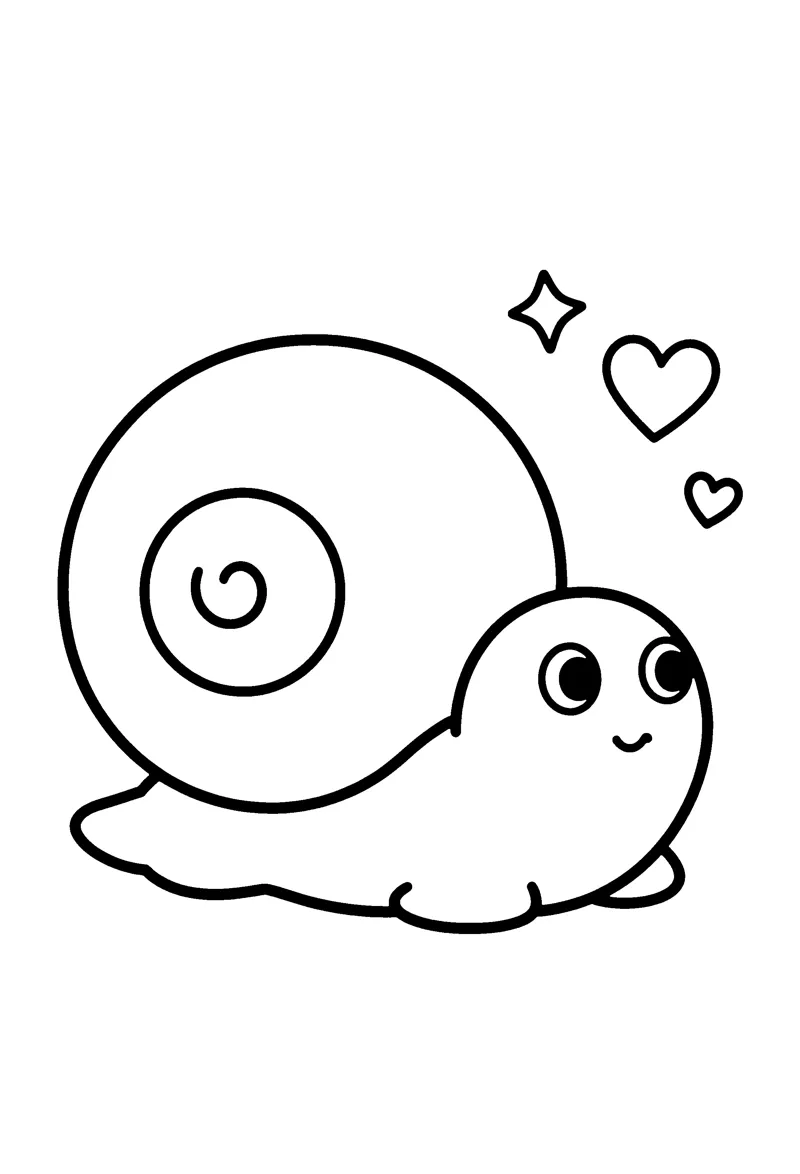 Snail coloring page preview