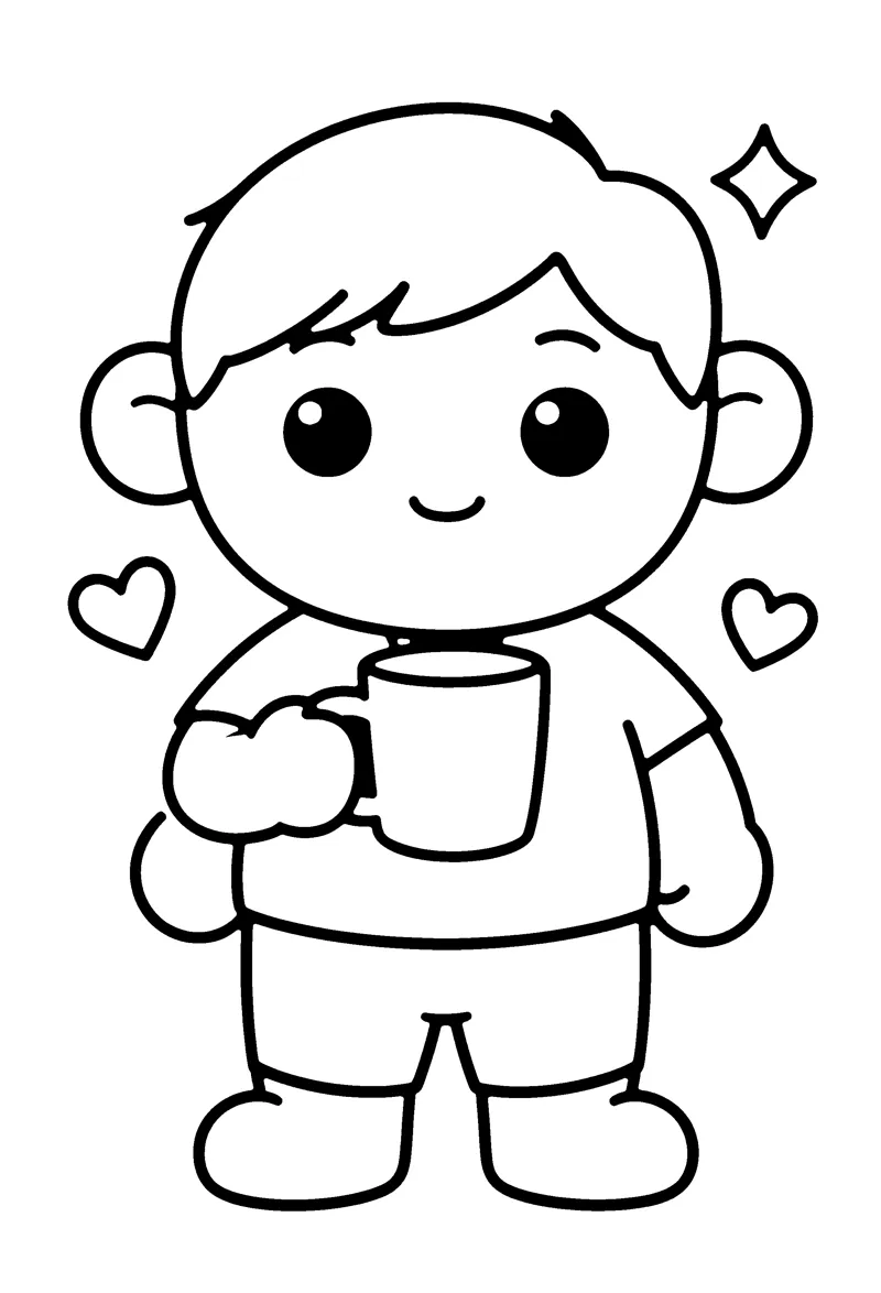 Father coloring page preview