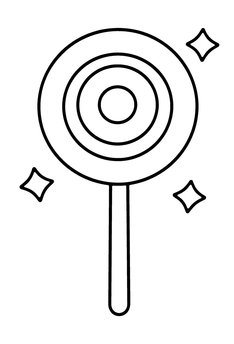 Lollipop coloring page preview