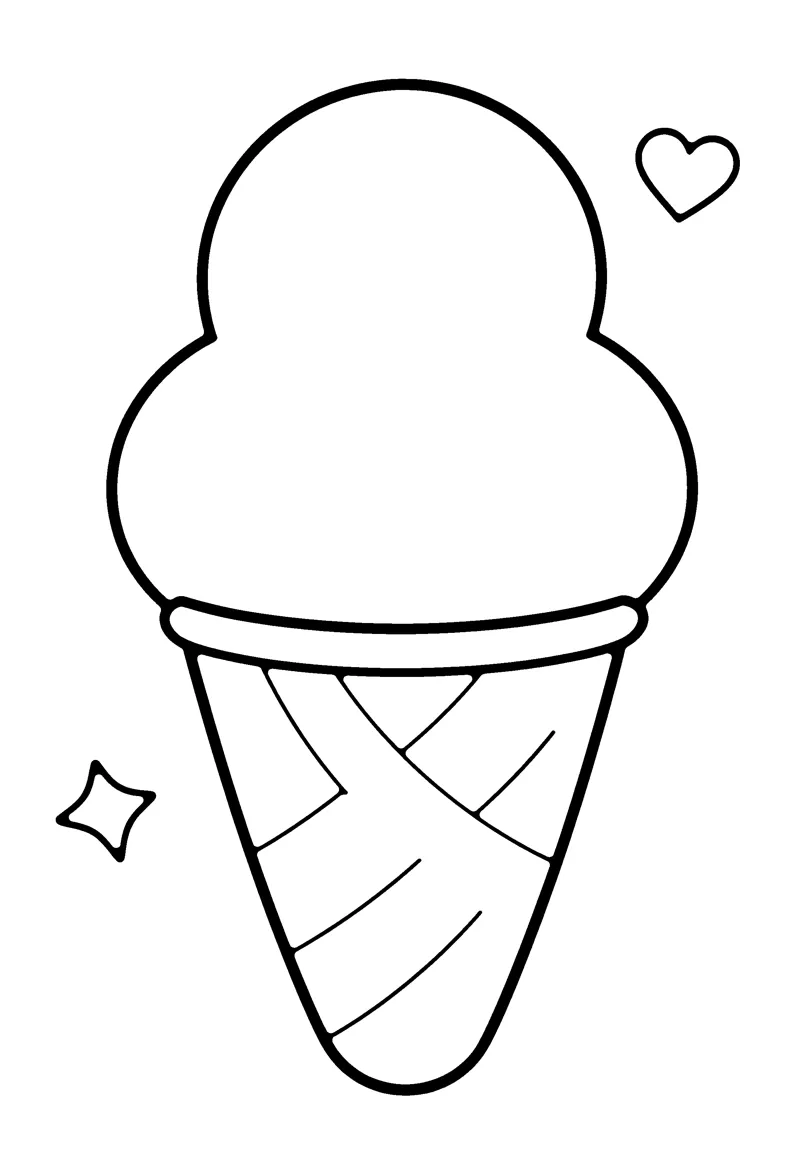 Ice Cream Cone coloring page preview