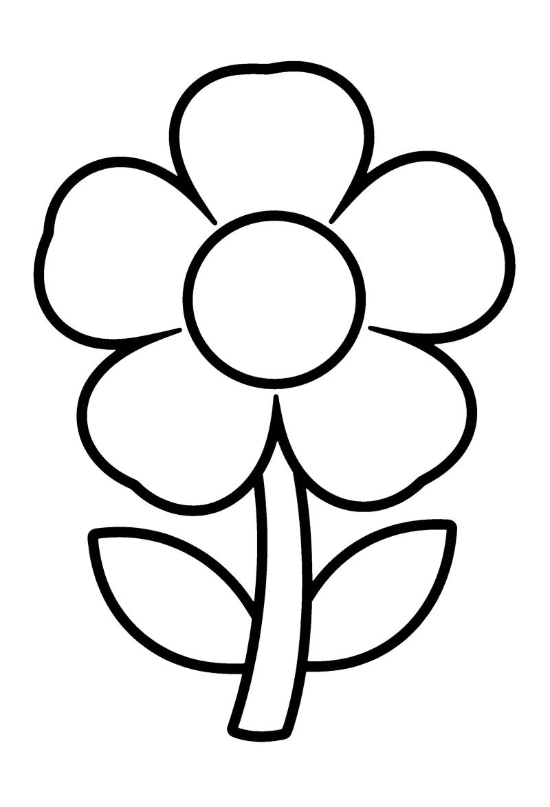 Flower Coloring Pages Printable — Illustration 5
