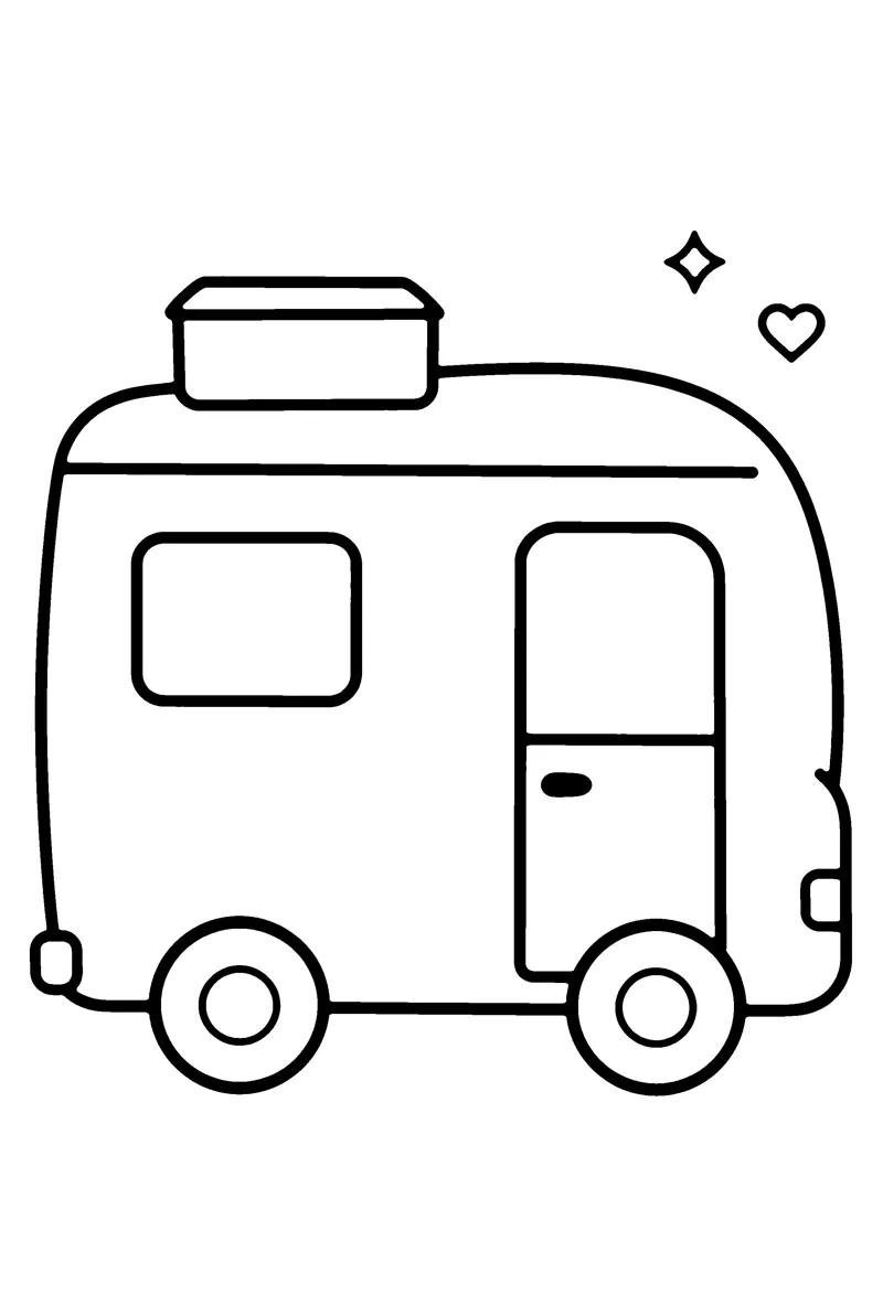 Camper Van coloring page preview
