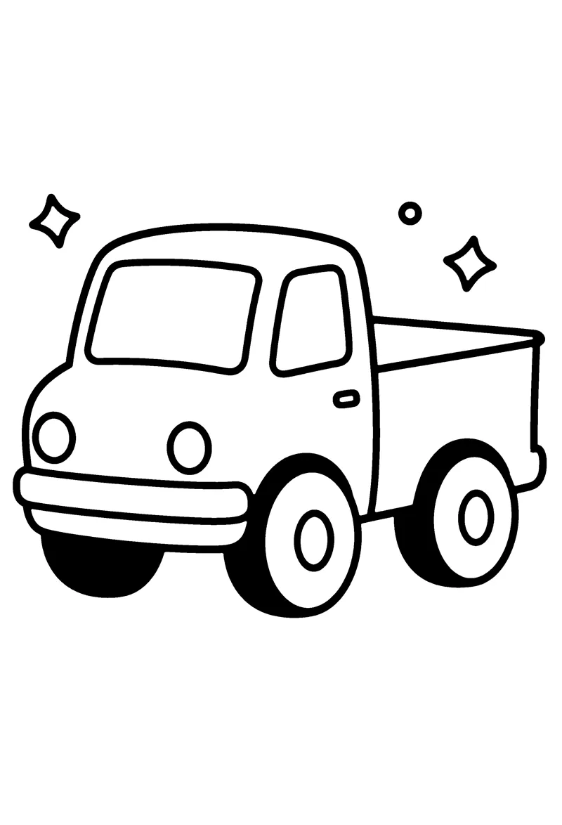 Pickup Truck coloring page preview