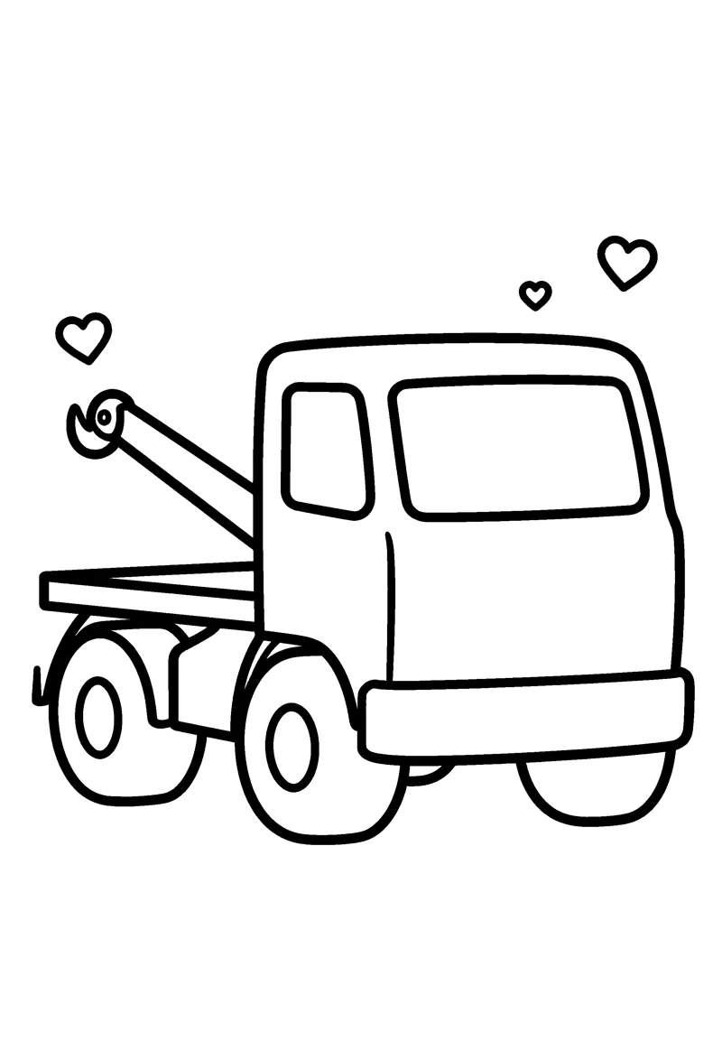 Tow Truck coloring page preview