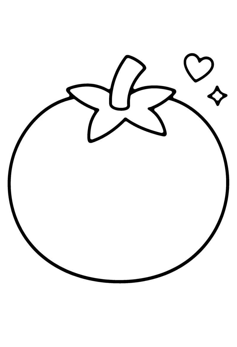 Tomato coloring page preview