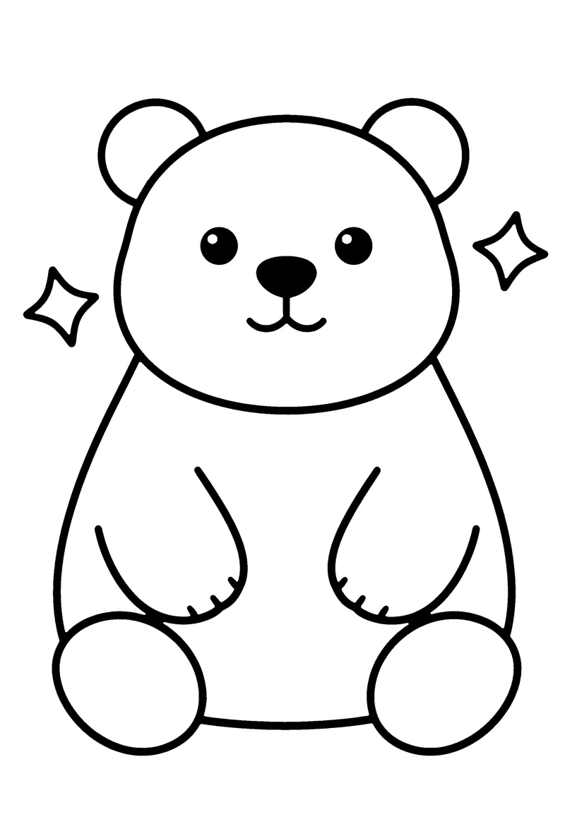 Polar Bear coloring page preview