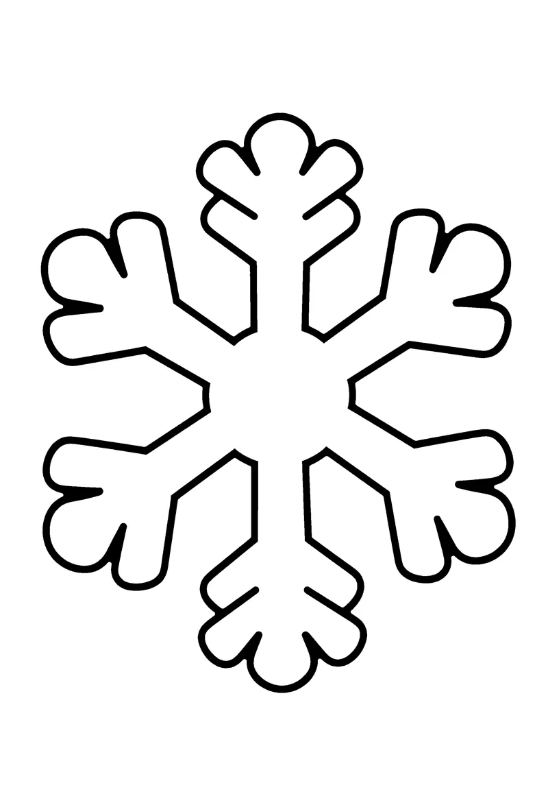 Big Snowflake coloring page preview