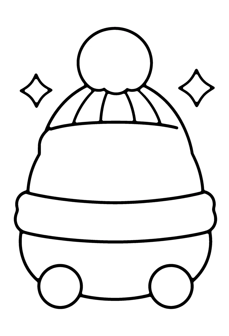Winter Hat coloring page preview