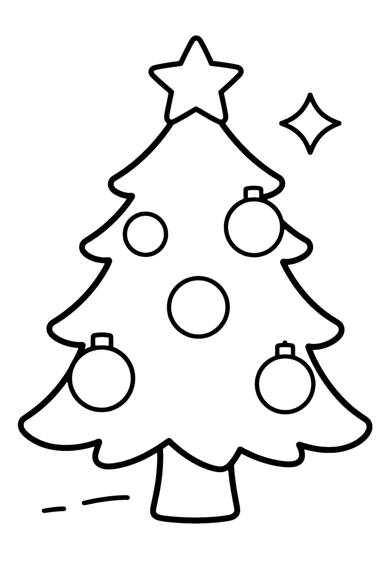 Christmas Tree coloring page preview